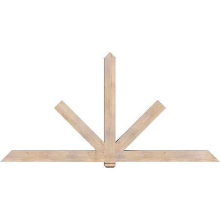 Ekena Millwork Kennewick Smooth Timber Gable Bracket, Douglas Fir, 108"W x 54"H x 5 1/2"D x 5 1/2"F, 12/12 Pitch GBW108X54X0606KEN00SDF